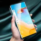 For Huawei P40 Pro Magnetic Side Window View Shockproof Horizontal Flip Leather Smart Case(Orange) - 3