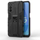 For OPPO A55 5G Supersonic PC + TPU Shock-proof Protective Case with Holder(Black) - 1