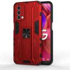 For OPPO A93 5G Supersonic PC + TPU Shock-proof Protective Case with Holder(Red) - 1