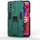 For OPPO A93 5G Supersonic PC + TPU Shock-proof Protective Case with Holder(Green) - 1