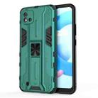 For OPPO Realme C20 Supersonic PC + TPU Shock-proof Protective Case with Holder(Green) - 1