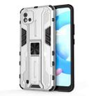 For OPPO Realme C20 Supersonic PC + TPU Shock-proof Protective Case with Holder(Silver) - 1