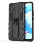 For OPPO Realme C20 Supersonic PC + TPU Shock-proof Protective Case with Holder(Black) - 1