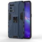 For OPPO Reno5 5G / 4G Supersonic PC + TPU Shock-proof Protective Case with Holder(Dark Blue) - 1