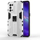 For OPPO Reno5 5G / 4G Supersonic PC + TPU Shock-proof Protective Case with Holder(Silver) - 1
