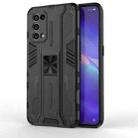 For OPPO Reno5 5G / 4G Supersonic PC + TPU Shock-proof Protective Case with Holder(Black) - 1