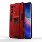 For OPPO Reno5 Pro 5G Supersonic PC + TPU Shock-proof Protective Case with Holder(Red) - 1