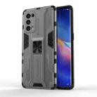 For OPPO Reno5 Pro 5G Supersonic PC + TPU Shock-proof Protective Case with Holder(Gray) - 1