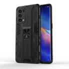 For OPPO Reno5 Pro 5G Supersonic PC + TPU Shock-proof Protective Case with Holder(Black) - 1