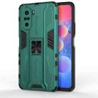 For Xiaomi Redmi K40 / K40 Pro Supersonic PC + TPU Shock-proof Protective Case with Holder(Green) - 1