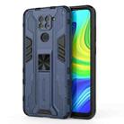 For Xiaomi Redmi Note 9 Supersonic PC + TPU Shock-proof Protective Case with Holder(Dark Blue) - 1