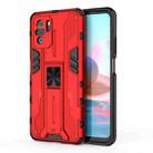 For Xiaomi Redmi Note 10 4G Supersonic PC + TPU Shock-proof Protective Case with Holder(Red) - 1
