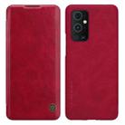 For OnePlus 9 Pro NILLKIN QIN Series Crazy Horse Texture Horizontal Flip Leather Case with Card Slot(Red) - 1