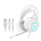 2 PCS G58 Head-Mounted Gaming Wired Headset with Microphone, Cable Length: about 2m, Color:White Colorful 3.5mm Version - 1