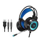 2 PCS G58 Head-Mounted Gaming Wired Headset with Microphone, Cable Length: about 2m, Color:Black Colorful 3.5mm Version - 1