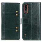 For Motorola Moto E7 Power Peas Crazy Horse Texture Horizontal Flip Leather Case with Holder & Card Slots & Wallet(Green) - 1