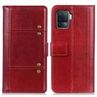 For OPPO F19 Pro Peas Crazy Horse Texture Horizontal Flip Leather Case with Holder & Card Slots & Wallet(Red) - 1