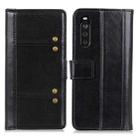 For Sony Xperia 10 III Peas Crazy Horse Texture Horizontal Flip Leather Case with Holder & Card Slots & Wallet(Black) - 1