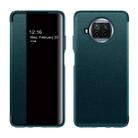 For Xiaomi Mi 10T Lite Magnetic Side Window View Shockproof Horizontal Flip Leather Case(Green) - 1