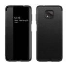 For Motorola Moto G Power(2021) Magnetic Side Window View Shockproof Horizontal Flip Leather Case(Black) - 1