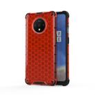 For OnePlus 7T Shockproof Honeycomb PC + TPU Case(Red) - 1