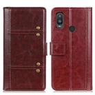 For alcatel 1L (2021) Peas Crazy Horse Texture Horizontal Flip Leather Case with Holder & Card Slots & Wallet(Brown) - 1