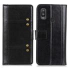 For alcatel 1L (2021) Peas Crazy Horse Texture Horizontal Flip Leather Case with Holder & Card Slots & Wallet(Black) - 1