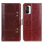 For Xiaomi Redmi K40 Pro Peas Crazy Horse Texture Horizontal Flip Leather Case with Holder & Card Slots & Wallet(Brown) - 1