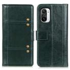 For Xiaomi Redmi K40 Peas Crazy Horse Texture Horizontal Flip Leather Case with Holder & Card Slots & Wallet(Green) - 1