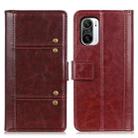 For Xiaomi Redmi K40 Peas Crazy Horse Texture Horizontal Flip Leather Case with Holder & Card Slots & Wallet(Brown) - 1