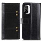 For Xiaomi Redmi K40 Peas Crazy Horse Texture Horizontal Flip Leather Case with Holder & Card Slots & Wallet(Black) - 1