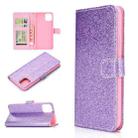 For Xiaomi Mi 11 Glitter Powder Horizontal Flip Leather Case with Card Slots & Holder & Photo Frame & Wallet(Purple) - 1