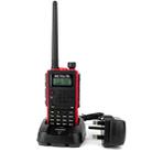 RETEVIS RT5 136-174MHz + 400-520MHz 128CH Handheld Two-segment Walkie Talkie, UK Plug(Red) - 1