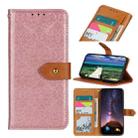 For OPPO Realme C21 European Floral Embossed Copper Buckle Horizontal Flip PU Leather Case with Holder & Card Slots & Wallet & Photo Frame(Pink) - 1