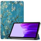 For Samsung Galaxy Tab A7 Lite T225 Colored Drawing Pattern Horizontal Flip Leather Case with Three-folding Holder(Apricot Blossom) - 1