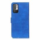 For Xiaomi Poco M3 Pro 4G / Poco M3 Pro 5G / Redmi Note 10 5G Crocodile Texture Horizontal Flip Leather Case with Holder & Card Slots & Wallet(Blue) - 3