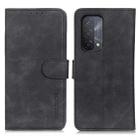 For OPPO A93 5G / A54 5G / A74 5G KHAZNEH Retro Texture PU + TPU Horizontal Flip Leather Case with Holder & Card Slots & Wallet(Black) - 1