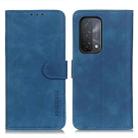 For OPPO A93 5G / A54 5G / A74 5G KHAZNEH Retro Texture PU + TPU Horizontal Flip Leather Case with Holder & Card Slots & Wallet(Blue) - 1