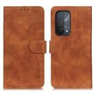 For OPPO A93 5G / A54 5G / A74 5G KHAZNEH Retro Texture PU + TPU Horizontal Flip Leather Case with Holder & Card Slots & Wallet(Brown) - 1