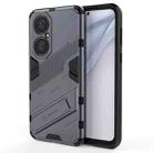 For Huawei P50 Punk Armor 2 in 1 PC + TPU Shockproof Case with Invisible Holder(Grey) - 1