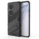 For Huawei P50 Pro Punk Armor 2 in 1 PC + TPU Shockproof Case with Invisible Holder(Black) - 1