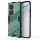 For Huawei P50 Pro Punk Armor 2 in 1 PC + TPU Shockproof Case with Invisible Holder(Green) - 1