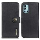 For OnePlus 9R KHAZNEH Cowhide Texture Horizontal Flip Leather Case with Holder & Card Slots & Wallet(Black) - 1