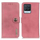 For OPPO Realme 8 / 8 Pro KHAZNEH Cowhide Texture Horizontal Flip Leather Case with Holder & Card Slots & Wallet(Pink) - 1