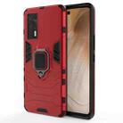 For vivo iQOO Neo5 PC + TPU Shockproof Protective Case with Magnetic Ring Holder(Red) - 1