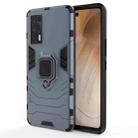 For vivo iQOO Neo5 PC + TPU Shockproof Protective Case with Magnetic Ring Holder(Navy Blue) - 1