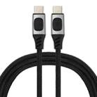 100W 5A USB-C / Type-C Male to USB-C / Type-C Male PD Fast Charging Braided Data Cable, Cable Length:1m - 1