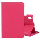 For Lenovo Tab M8 360 Degree Rotation Litchi Texture Horizontal Flip Leather Case with Holder(Rose Red) - 1