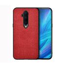 For OnePlus 7T Pro Shockproof Cloth Texture PC+ TPU Protective Case(Red) - 1