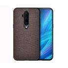 For OnePlus 7T Pro Shockproof Cloth Texture PC+ TPU Protective Case(Brown) - 1